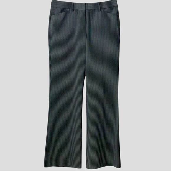 Exprrress Studio Editor Pants - Express Editor Pinstripe Trousers Size 4 Office Siren Medium Rise Straight Leg